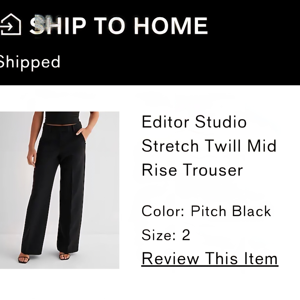 Editor Studio Black Stretch Twill Trousers